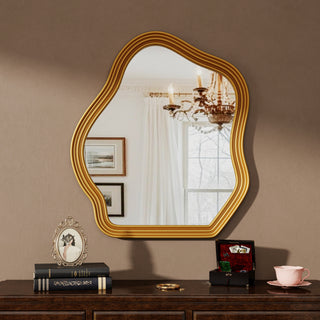 Asymmetrical Wall Mirrors for Living Room Decor Bohemian Gold Irregular Mirror