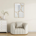SHYFOY Modern Antique Gold Wall Mirror Metal Frame Accent Mirror