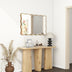 Antique Rectangle Wave Accent Wall Mirror Modern Gold Metal Mirror