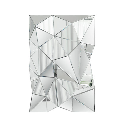 Moderner 3D Wandspiegel, unregelmäßiger Dreieck-Akzent-Spiegel - 89x61cm