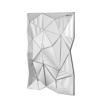 Moderner 3D Wandspiegel, unregelmäßiger Dreieck-Akzent-Spiegel - 89x61cm