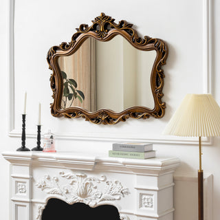 Antique Wall Mirror Irregular Baroque Accent Mirrors - 37.4"×30.7"