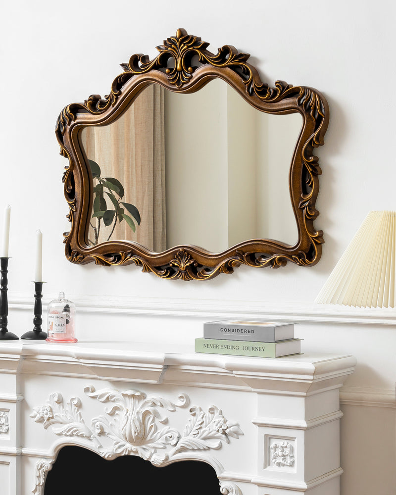 Antique Wall Mirror Irregular Baroque Accent Mirrors