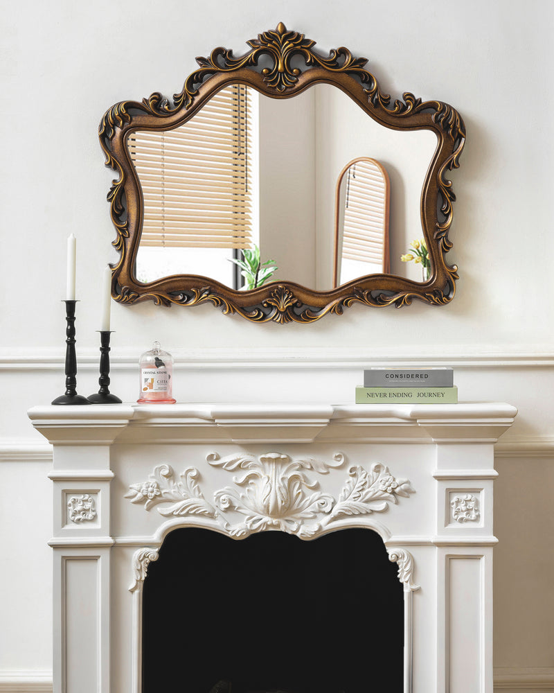 Antique Wall Mirror Irregular Baroque Accent Mirrors