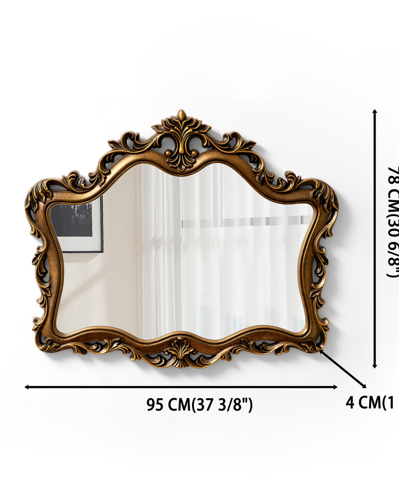 Antique Wall Mirror Irregular Baroque Accent Mirrors