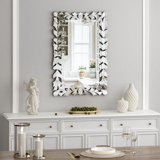 Rectangular Wall Mirror Modern Unique Frame Decor - 35.43"×23.43"