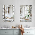 Rectangular Wall Mirror Modern Unique Frame Decor