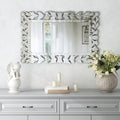 Rectangular Wall Mirror Modern Unique Frame Decor