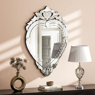 Modern Wall Mirror Irregular Design Decor - 35.4"×24.8"