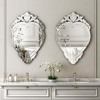 Modern Wall Mirror Irregular Design Decor - 35.4"×24.8"
