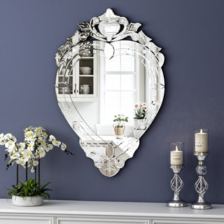 Modern Wall Mirror Irregular Design Decor - 35.4"×24.8"