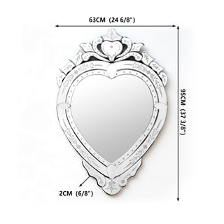 Modern Wall Mirror Irregular Design Decor - 35.4"×24.8"