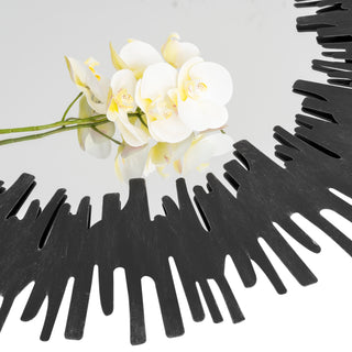 Sunburst Shape Wall Mirror Round Industrial Mirror - 33.5"×33.5"