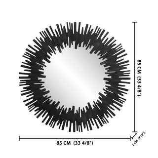Sunburst Shape Wall Mirror Round Industrial Mirror - 33.5"×33.5"