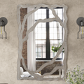 Industrial Silver Wall Mirror