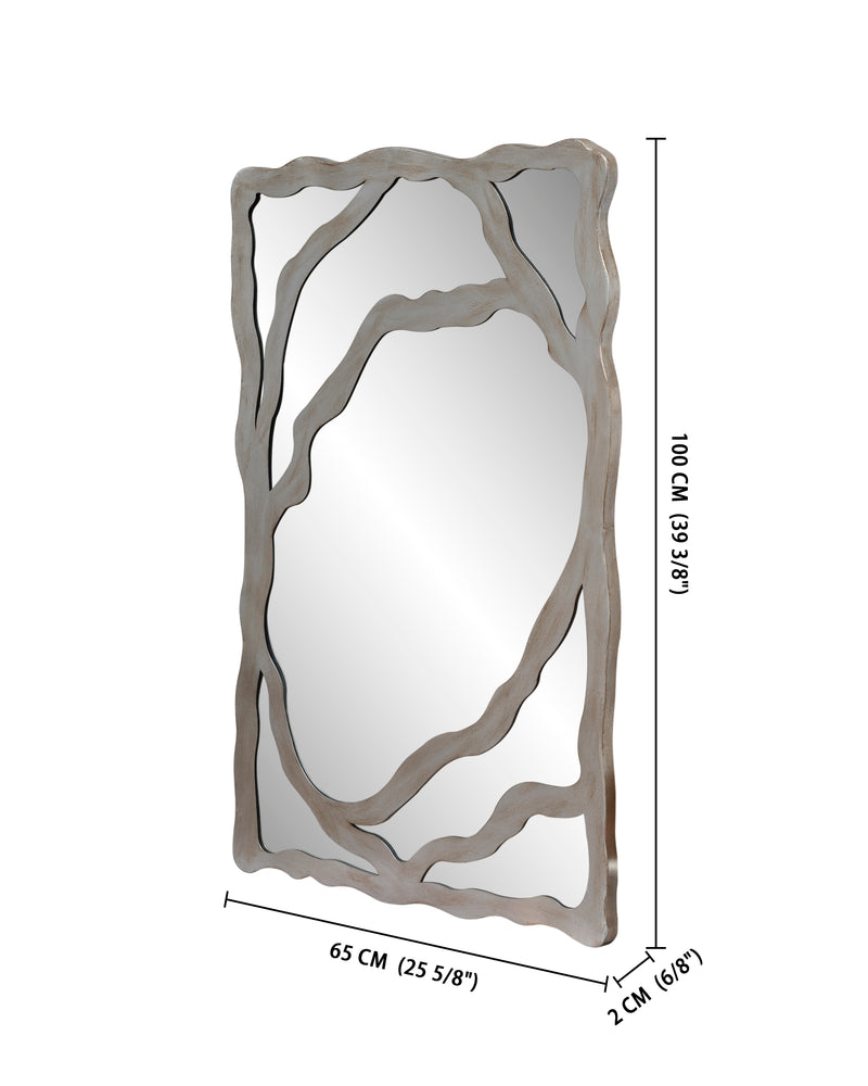 Industrial Silver Wall Mirror