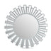 Silver Sunburst Decorative Round Wall Mirror