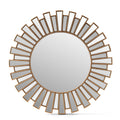 Gold Sunburst Decorative Round Wall Mirror