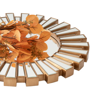 Silver Sunburst Decorative Round Wall Mirror