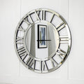 Oversize Wall Clock Living Room Decor, Extra Large Decorative Mirror Wall Clocks