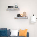 SHYFOY Mirrored Floating Shelves Wall Mounted Set of 2