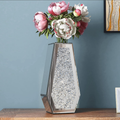 Modern Crystal Decorative Mirror Vases Stunning Luxury Flowers Home Decor Silver