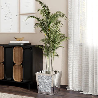 Modern Mirror Pot Planter Crushed Diamond Vase