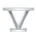 Modern Console Table with V-Shaped Base Sparkling Diamond Accents