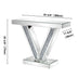 Modern Console Table with V-Shaped Base Sparkling Diamond Accents