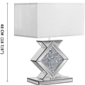 Crystal Crushed Diamond Mirrored Table Lamp