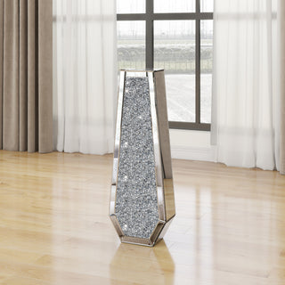 30" IN  Large Silver Mirror Crystal Vases Crushed Diamond Tall Floor Vase