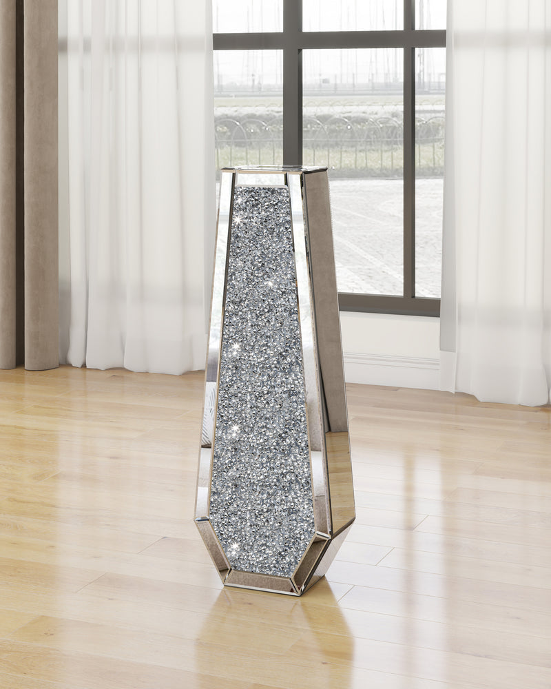 Large Silver Mirror Crystal Vases Crushed Diamond Tall Floor Vase
