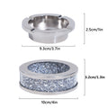 Ashtray for Cigarettes, Cool Glass Ashtray, Cute Home Ashtrays for Weed Crushed Diamond Home Decor