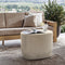 Fluted MgO Modern Round Accent Table