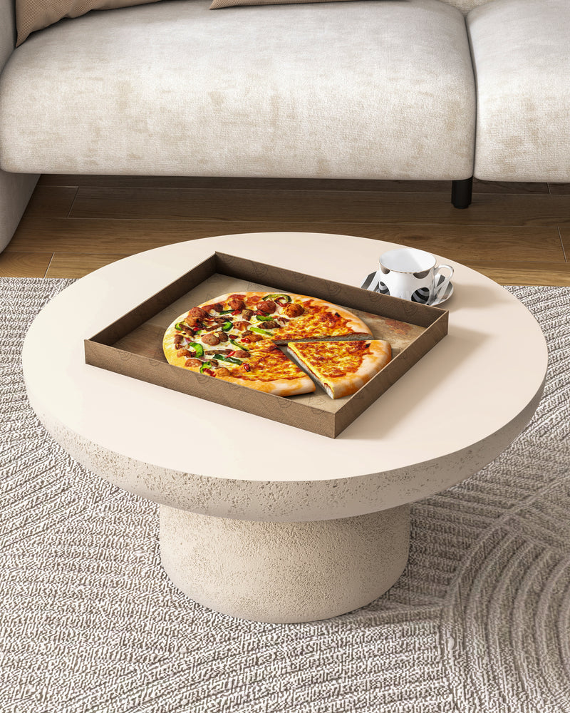 Travertine Round Coffee Tables Accent Center Table