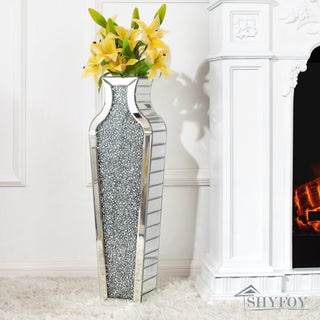 SHYFOY Handmade Crystal Glass Floor Vase