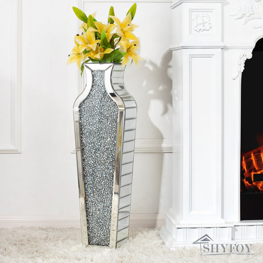 SHYFOY Handmade Crystal Glass Floor Vase
