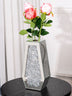 Blumenvase Zerkleinerte Diamantvasen für Dekoration Silberne Spiegelvasen für Tafelaufsätze