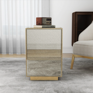 Luxury Mirrored End Table Side Table
