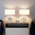 Crystal Crushed Diamond Mirrored Table Lamp