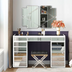 Hollywood Modern Tocador con Espejo y 13 Cajones