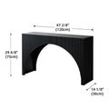 Black Fluted Arch Modern Console Table