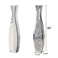 Crushed Diamond Floor Vase Silver Mirrored Tall Vases for Floor Large Crystal Decorative Glass Standing Vase