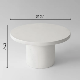 White Round Coffee Table Circle Pedestal Table