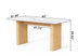 Marble Top Dining Table with Pedestal Grain Wood Base