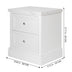 2-Drawer Nightstand with Faux Marble Top