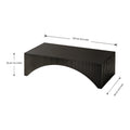Black Modern Fluted Arch-Base Coffee Table