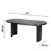 Black Modern Solid Wood Oval Dining Table