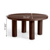 Modern Round Coffee Table with Solid Wood Legs – Stylish Centerpiece for Living Room