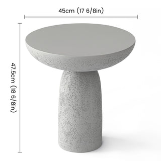 Grey Round Side Table End Table